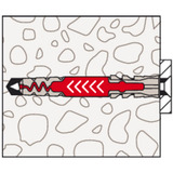 fischer Taco DuoPower 8x65, Pasador gris claro/Rojo
