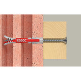 fischer Taco DuoPower 8x65, Pasador gris claro/Rojo