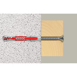 fischer Taco DuoPower 8x65, Pasador gris claro/Rojo