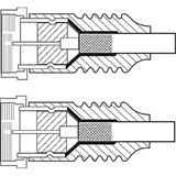 goobay AKF 150 1.5m cable coaxial 1,5 m Blanco blanco, 1,5 m, Coaxial, Coaxial, Blanco