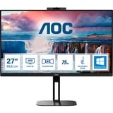 AOC V5 Q27V5CW/BK pantalla para PC 68,6 cm (27") 2560 x 1440 Pixeles Quad HD LED Negro, Monitor LED negro, 68,6 cm (27"), 2560 x 1440 Pixeles, Quad HD, LED, 1 ms, Negro