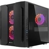 Chieftec Chieftronic M2 Cubo Negro, Cajas de torre negro, Cubo, PC, Negro, micro ATX, Mini-ITX, SPCC, Vidrio templado, Juego