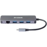 D-Link DUB-2334 base para portátil y replicador de puertos Alámbrico USB Tipo C Gris, Estación de acoplamiento plateado, Alámbrico, USB Tipo C, 60 W, 10,100,1000 Mbit/s, 10BASE-T, 100BASE-TX, 1000BASE-T, IEEE 802.3, IEEE 802.3ab, IEEE 802.3u