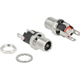 DeLOCK Conector DC 5,5 x 2,1 x 12,0mm hembra para montaje, Enchufe 