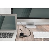 Digitus Adaptador/convertidor 3 en 1 DisplayPort > DisplayPort + HDMI + DVI + VGA negro