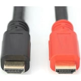 Digitus Cable de conexión HDMI de alta velocidad con Ethernet y amplificador de señal negro