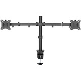 Digitus Soporte de monitor universal doble con fijación a presión negro, Abrazadera, 8 kg, 38,1 cm (15"), 81,3 cm (32"), 100 x 100 mm, Negro