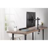 Digitus Soporte de monitor universal doble con fijación a presión negro, Abrazadera, 8 kg, 38,1 cm (15"), 81,3 cm (32"), 100 x 100 mm, Negro