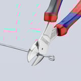 KNIPEX 74 05 200, Alicates de corte rojo/Azul