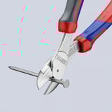 KNIPEX 74 05 200, Alicates de corte rojo/Azul