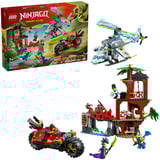 LEGO Ninjago Showdown en la casa del árbol con la moto ninja, Juegos de construcción 