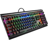 Sharkoon SKILLER SGK60 teclado USB QWERTY Italiano Negro, Teclado para gaming negro, Completo (100%), USB, Interruptor mecánico, QWERTY, LED RGB, Negro