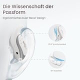 Shokz OpenFit Air, weiss Auriculares Inalámbrico gancho de oreja Llamadas/Música/Deporte/Uso diario Bluetooth Blanco blanco, weiss, Inalámbrico, Llamadas/Música/Deporte/Uso diario, 50 - 16000 Hz, Auriculares, Blanco