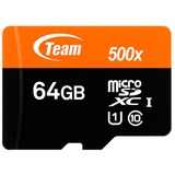 Team Group micro-SDXC, 64GB MicroSDXC, Tarjeta de memoria negro/Naranja, 64GB, 64 GB, MicroSDXC, 40 MB/s, 10 MB/s