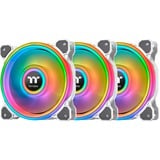 Thermaltake Riing Quad 12 RGB Carcasa del ordenador Ventilador 12 cm Blanco blanco, Ventilador, 12 cm, 500 RPM, 1500 RPM, 25,2 dB, 40,9 cfm