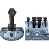 Thrustmaster TCA Captain Pack X Airbus Edition Negro, Azul USB Joystick/Palanca de control lateral + cuadrante de aceleración Analógico/Digital PC, Xbox Series S, Xbox Series X, Conjunto negro, Joystick/Palanca de control lateral + cuadrante de aceleración, PC, Xbox Series S, Xbox Series X, Teclas de flechas, Botón menú, Botón Seleccionar, Botón Compartir, View button, Analógico/Digital, Alámbrico, USB