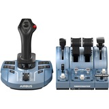 Thrustmaster TCA Captain Pack X Airbus Edition Negro, Azul USB Joystick/Palanca de control lateral + cuadrante de aceleración Analógico/Digital PC, Xbox Series S, Xbox Series X, Conjunto negro, Joystick/Palanca de control lateral + cuadrante de aceleración, PC, Xbox Series S, Xbox Series X, Teclas de flechas, Botón menú, Botón Seleccionar, Botón Compartir, View button, Analógico/Digital, Alámbrico, USB