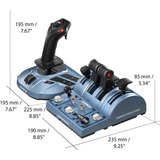 Thrustmaster TCA Captain Pack X Airbus Edition Negro, Azul USB Joystick/Palanca de control lateral + cuadrante de aceleración Analógico/Digital PC, Xbox Series S, Xbox Series X, Conjunto negro, Joystick/Palanca de control lateral + cuadrante de aceleración, PC, Xbox Series S, Xbox Series X, Teclas de flechas, Botón menú, Botón Seleccionar, Botón Compartir, View button, Analógico/Digital, Alámbrico, USB