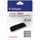 Verbatim Vi7000G 4 TB M.2 PCI Express 4.0 NVMe, Unidad de estado sólido negro, 4 TB, M.2, 7000 MB/s
