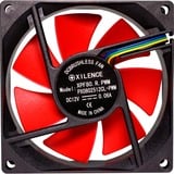 Xilence XPF80.R.PWM Carcasa del ordenador Ventilador 8 cm Negro, Rojo negro/Rojo, Ventilador, 8 cm, 1800 RPM, 20 dB, 21,8 cfm, Negro, Rojo