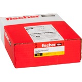 fischer Taco de vástago largo DuoXpand 10x120 T, Pasador gris claro/Rojo