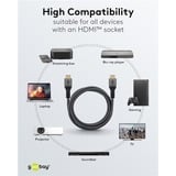 goobay Plus Cable HDMI de alta velocidad con Ethernet, 4K @ 60Hz gris
