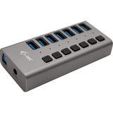 i-tec USB 3.0 Charging HUB 7port + Power Adapter 36 W, Hub USB Interior, Corriente alterna, Gris