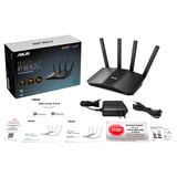 ASUS RT-BE82U BE6500 router inalámbrico 2.5 Gigabit Ethernet Doble banda (2,4 GHz / 5 GHz) Negro, Enrutador de malla negro, Wi-Fi 7 (802.11be), Doble banda (2,4 GHz / 5 GHz), Ethernet, Negro, Router de sobremesa