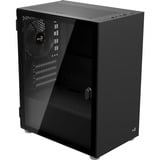 Aerocool CS111 Mini Tower Negro, Cajas de torre negro, Mini Tower, PC, Negro, micro ATX, Mini-ITX, SPCC, Acero, Hogar / Oficina
