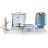 Ariete 0438/05 0,6 L 400 W Azul claro, Trituradora celeste/Crema, 0,6 L, Azul claro, Acero inoxidable, Botones, 400 W, 125 mm
