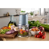 Ariete 0438/05 0,6 L 400 W Azul claro, Trituradora celeste/Crema, 0,6 L, Azul claro, Acero inoxidable, Botones, 400 W, 125 mm