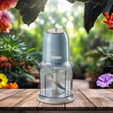 Ariete 0438/05 0,6 L 400 W Azul claro, Trituradora celeste/Crema, 0,6 L, Azul claro, Acero inoxidable, Botones, 400 W, 125 mm