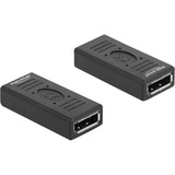 DeLOCK 66643 adaptador de cable de vídeo DisplayPort Negro negro, DisplayPort, DisplayPort, Hembra, Hembra, Derecho, Derecho