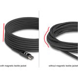 DeLOCK Cable USB-C 2.0 con revestimiento textil magnético negro