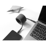 DeLOCK Cable USB-C 2.0 con revestimiento textil magnético negro