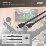 Digitus Cable de conexión HDMI Ultra High Speed, con Ethernet, UHD 8K, Tipo A negro