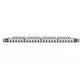 Digitus Panel de parcheo modular de alta densidad, 24 puertos, montaje en rack, apantallado, Patch Panel negro