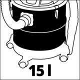 EINHELL 2351700, Aspiradora de ceniza plateado/Rojo