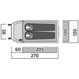 Easy Camp Tienda cúpula Setesdal 2, Tienda de campaña verde oliva
