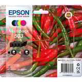 Epson 503 cartucho de tinta 4 pieza(s) Original Rendimiento estándar Negro, Cian, Magenta, Amarillo Rendimiento estándar, Negro, Cian, Magenta, Amarillo, 4,6 ml, 3,3 ml, 4 pieza(s), Multipack