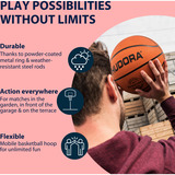 HUDORA Soporte de baloncesto Start 305, Aparato para fitness rojo/Negro