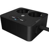 ICY BOX IB-MPS2220B-CH, Regleta negro