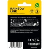 Intenso Rainbow Line unidad flash USB 8 GB USB tipo A 2.0 Verde, Lápiz USB verde, 8 GB, USB tipo A, 2.0, 28 MB/s, Tapa, Verde