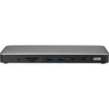 Kensington Replicador de puertos 4K dual Thunderbolt 4 SD5760T con carga Power Delivery de 96 W, Estación de acoplamiento plateado/Negro, Alámbrico, Thunderbolt 4, 96 W, 1000,10,100 Mbit/s, Gris, MicroSD (TransFlash), SD