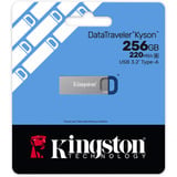Kingston DataTraveler Kyson 256 GB, Lápiz USB plateado/Azul