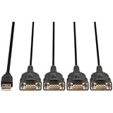Lindy 42675 cable de serie Negro 0,94 m USB tipo A DB-9, Adaptador negro, Negro, 0,94 m, USB tipo A, DB-9, Macho, Macho