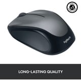 Logitech M235 ratón Oficina Ambidextro RF inalámbrico Óptico 1000 DPI negro/Gris, Ambidextro, Óptico, RF inalámbrico, 1000 DPI, Gris