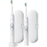 Philips Sonicare Cepillo dental eléctrico sónico con sensor de presión incorporado, Cepillo de dientes eléctrico blanco/Plateado, Adulto, Cepillo dental sónico, Cuidados diarios, Cuidado de las encías, Blanqueador, 62000 movimientos por minuto, Plata, Blanco, 2 min