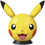 Ravensburger 3D Bola de rompecabezas Pokémon Pikachu con orejas, Puzzle 