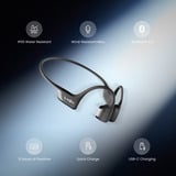 Shokz OpenRun Pro 2 Auriculares Inalámbrico gancho de oreja Deportes Bluetooth Negro, Auriculares con micrófono negro, Inalámbrico, Deportes, 20 - 20000 Hz, 30,3 g, Auriculares, Negro